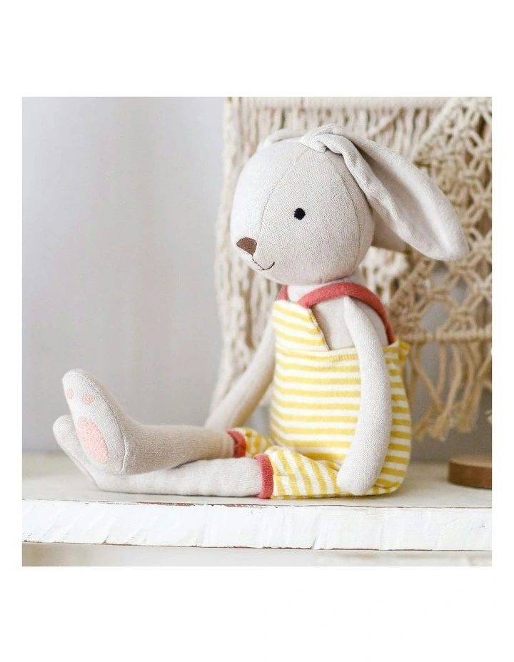 Apple Park Cotton 42cm Benny Bunny Organic Knit Kids/Baby Plush Cuddle Toy 0 image 3