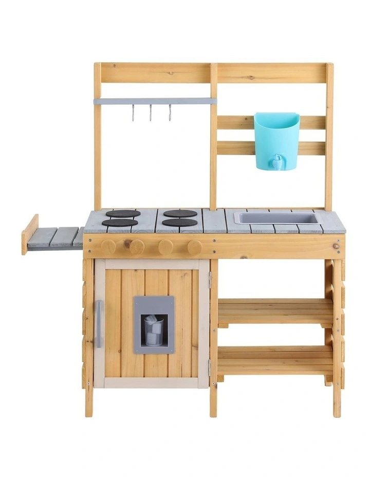 Keezi Kids Kitchen Playset Wooden Play Kitchen Mud Kitchen Toy Kitchen 95cm Tall image 3