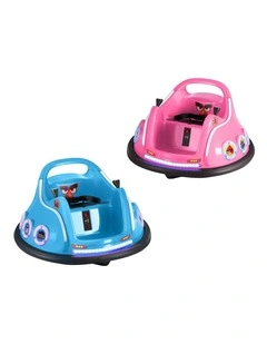 Kids Ride On Car Bumper Electric Toys Cars with Remote Control Stickers Light Blue Pink