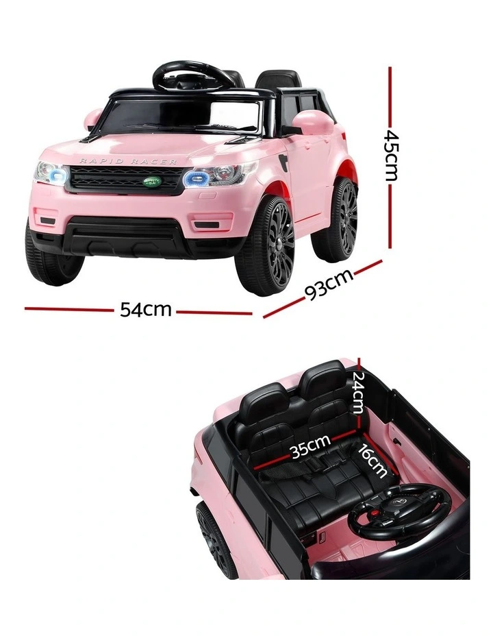 Rigo Kids Electric Ride On Car Black Pink Ride-On Toy with Remote Control image 2