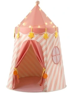 Keezi Kids Play Tent with Star Lights and Window Carry Bag 116cmx153cm Playhouse