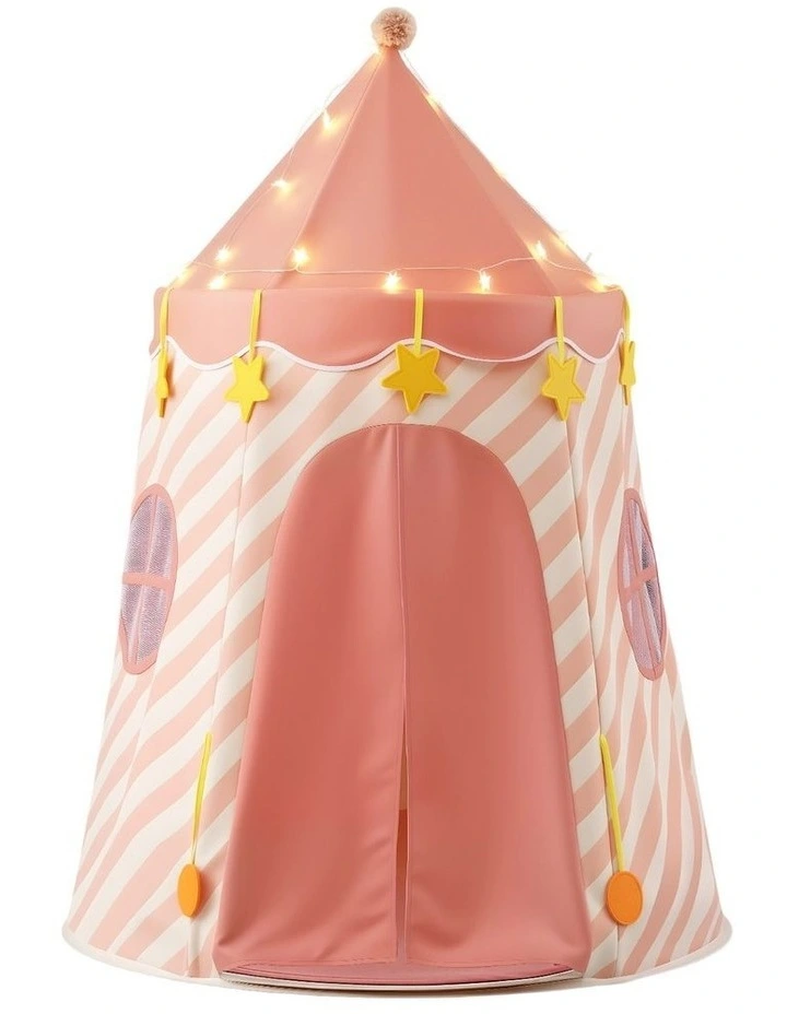 Keezi Kids Play Tent with Star Lights and Window Carry Bag 116cmx153cm Playhouse image 3