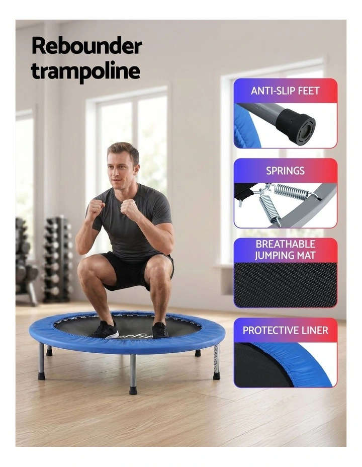 Everfit 40-Inch Fitness Trampoline Rebounder Mini Round Trampoline Home Workouts image 5