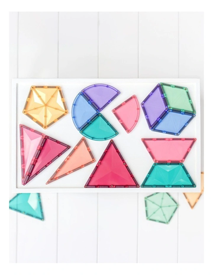 CONNETIX Magnetic Tiles Pastel Shape Expansion Pack, 48 Pieces image 4