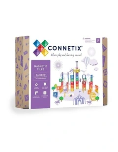 CONNETIX Magnetic Tiles Super Ball Run Pack, 134 Pieces