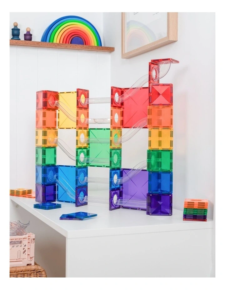 CONNETIX Magnetic Tiles Super Ball Run Pack, 134 Pieces image 2