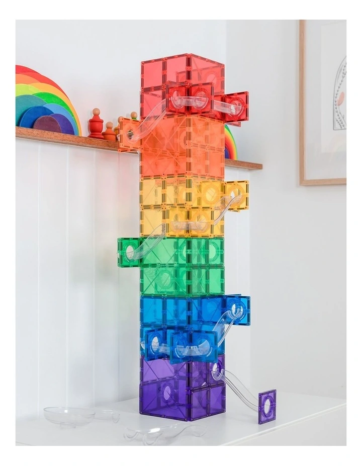 CONNETIX Magnetic Tiles Super Ball Run Pack, 134 Pieces image 3