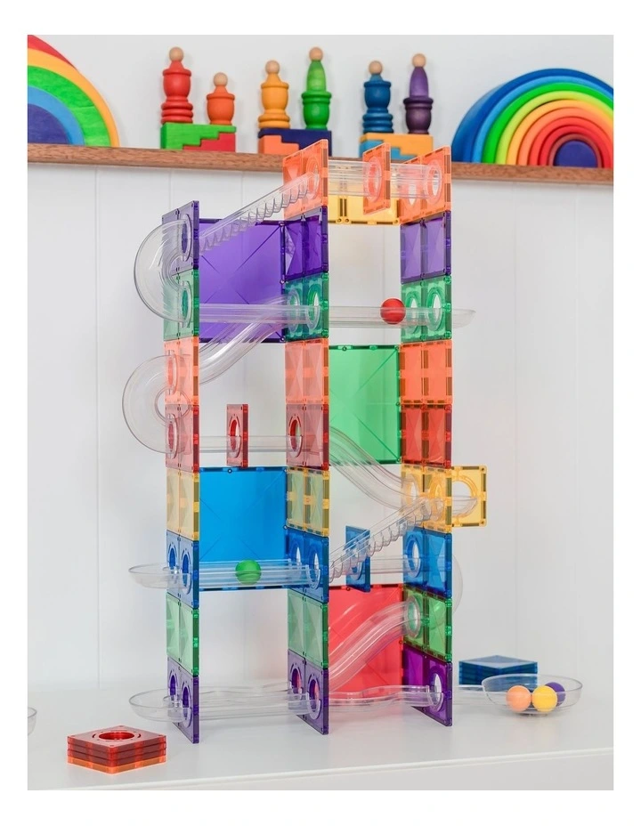 CONNETIX Magnetic Tiles Super Ball Run Pack, 134 Pieces image 4