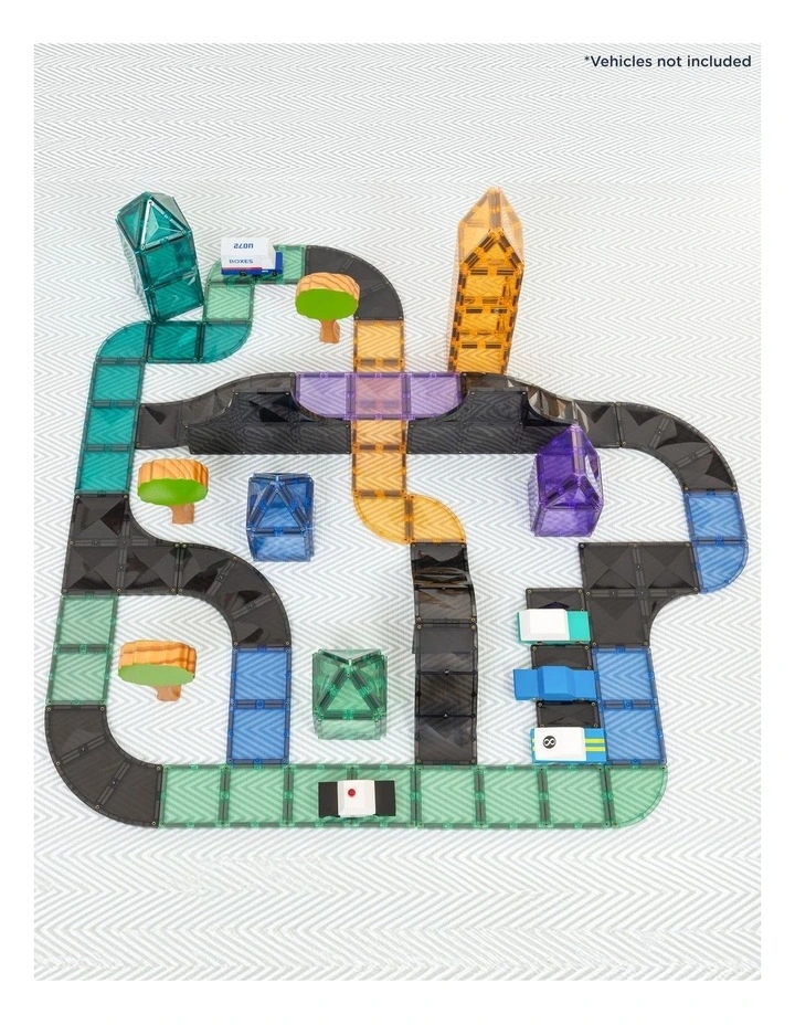 CONNETIX Magnetic Tiles Ramps & Intersections Pack, 16 Pieces image 5