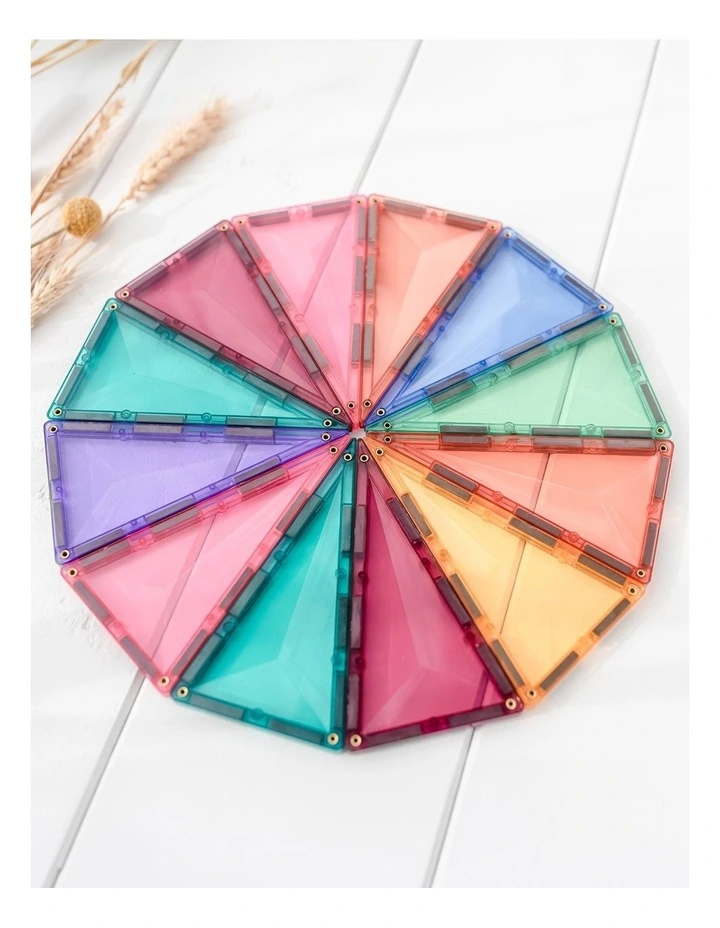 CONNETIX Magnetic Tiles Pastel Geometry Pack, 40 Pieces image 2