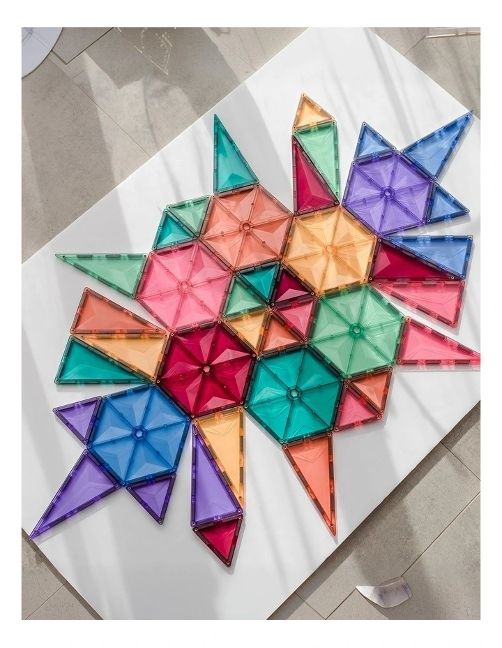 CONNETIX Magnetic Tiles Pastel Geometry Pack, 40 Pieces image 3
