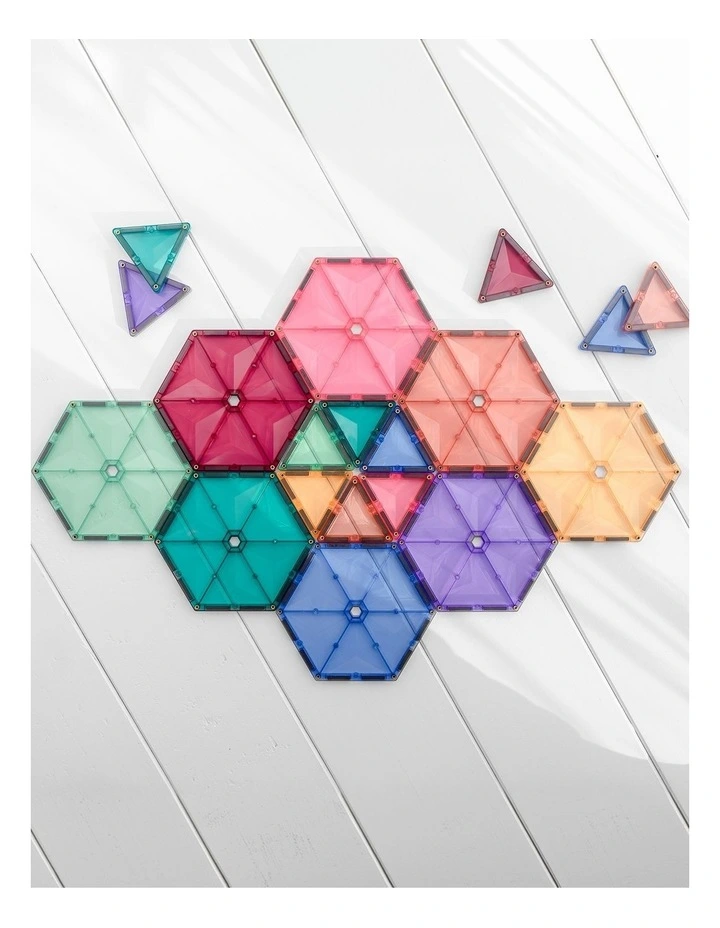 CONNETIX Magnetic Tiles Pastel Geometry Pack, 40 Pieces image 5