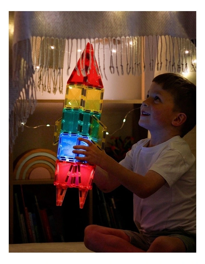 CONNETIX Magnetic Tiles Light Rocket Pack, 30 Pieces image 3