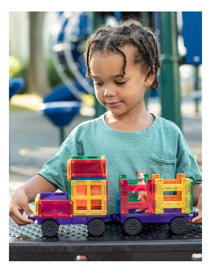 CONNETIX Magnetic Tiles Rainbow Transport Pack, 50 Pieces image 4