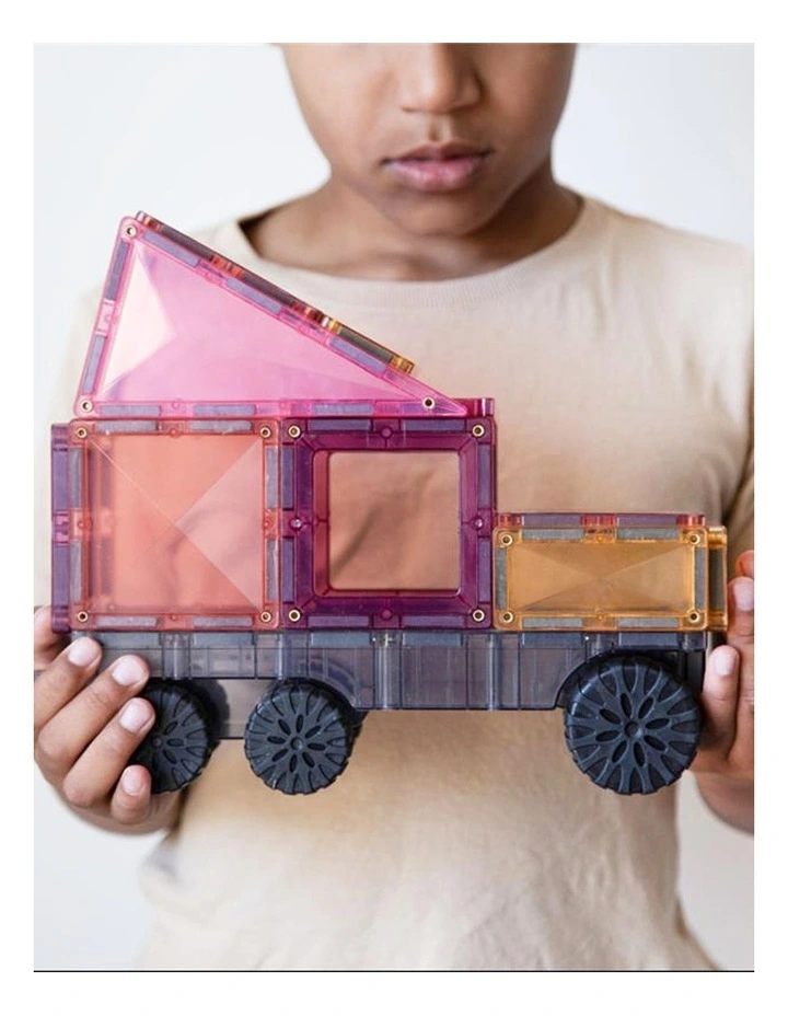 CONNETIX Magnetic Tiles Pastel Transport Pack, 50 Pieces image 2