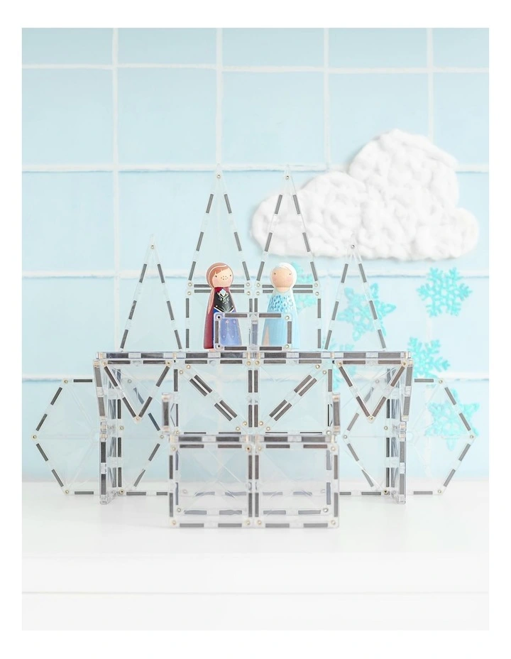 CONNETIX Magnetic Tiles Clear Starter Pack, 34 Pieces image 2