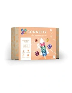 CONNETIX Magnetic Tiles Pastel Square Pack, 40 Pieces