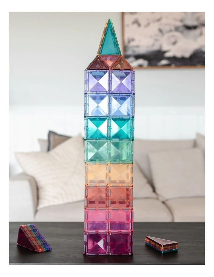 CONNETIX Magnetic Tiles Pastel Mega Pack, 202 Pieces image 3
