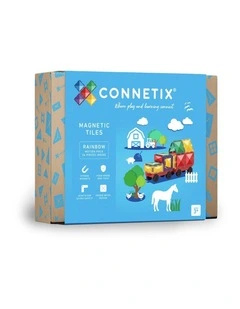 CONNETIX Magnetic Tiles Rainbow Motion Pack, 24 Pieces