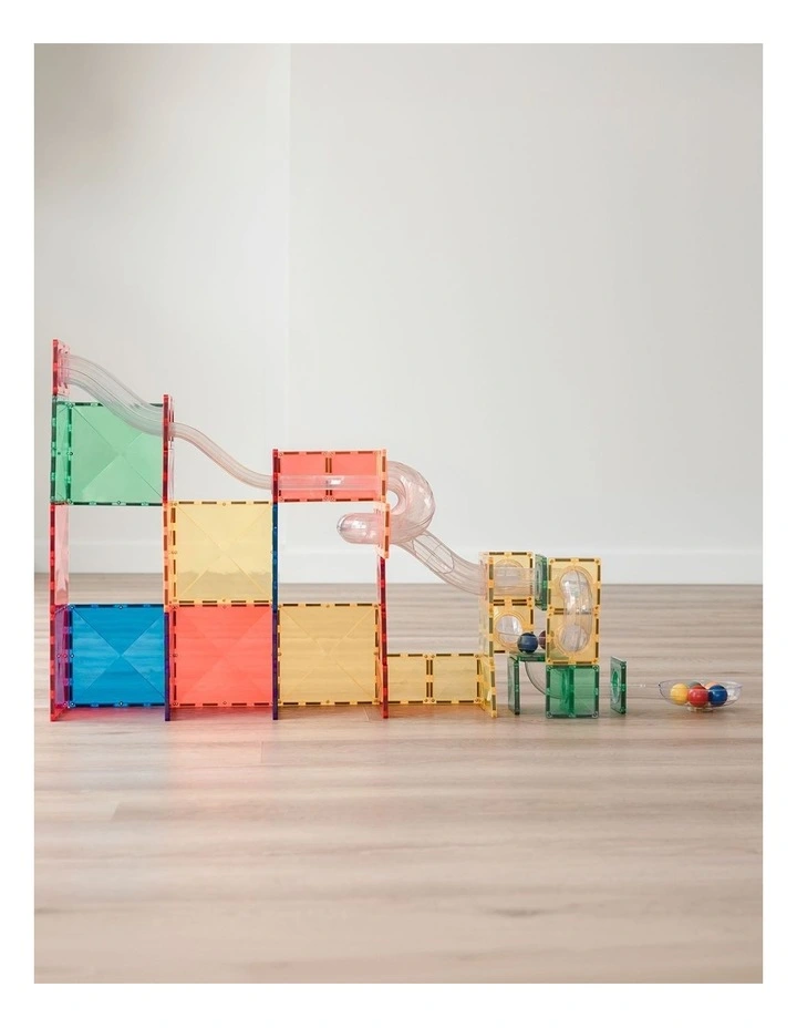 CONNETIX Magnetic Tiles Rainbow Ball Run Expansion Pack, 66 Pieces image 2
