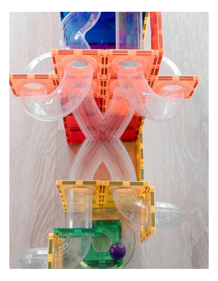 CONNETIX Magnetic Tiles Rainbow Ball Run Expansion Pack, 66 Pieces image 3