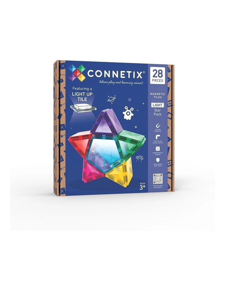 CONNETIX Magnetic Tiles Light Star Pack, 28 Pieces image 1