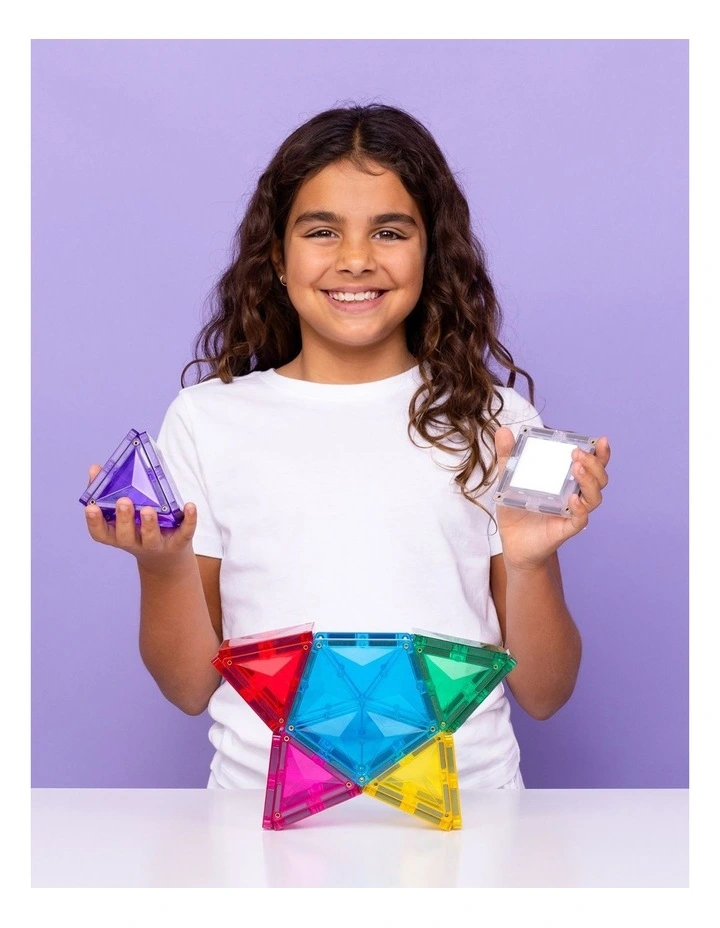 CONNETIX Magnetic Tiles Light Star Pack, 28 Pieces image 2