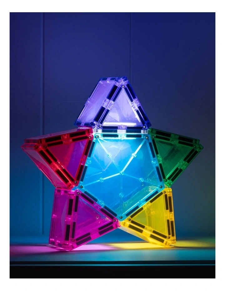 CONNETIX Magnetic Tiles Light Star Pack, 28 Pieces image 4