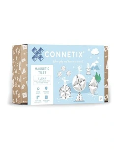 CONNETIX Magnetic Tiles Clear Shape Expansion Pack, 24 Pieces