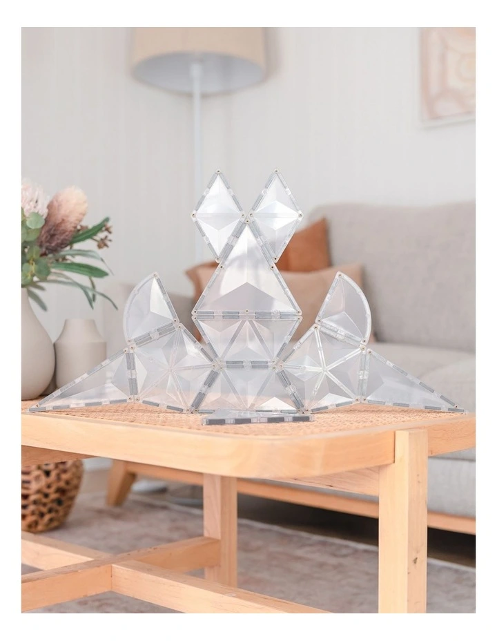 CONNETIX Magnetic Tiles Clear Shape Expansion Pack, 24 Pieces image 2