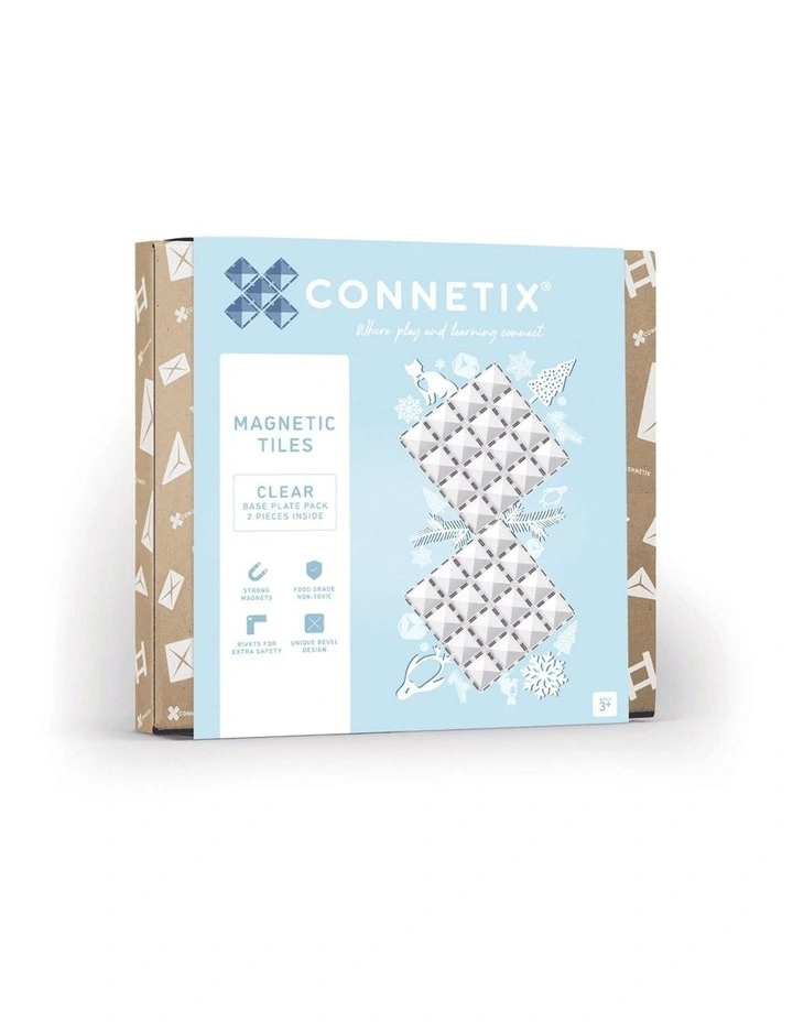 CONNETIX Magnetic Tiles Clear Rectangle Pack, 12 Pieces image 1