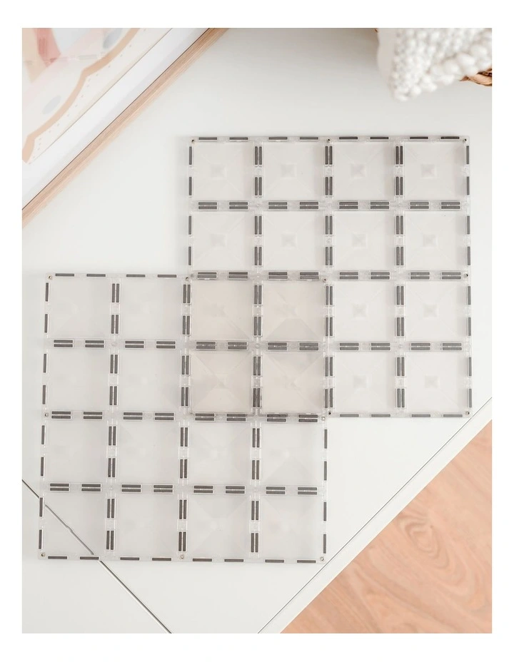 CONNETIX Magnetic Tiles Clear Rectangle Pack, 12 Pieces image 2