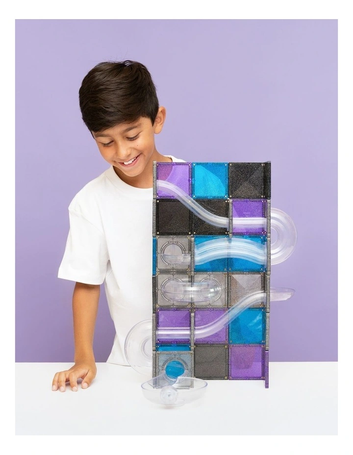 CONNETIX Magnetic Tiles Ball Run Galaxy Pack, 61 Pieces image 2