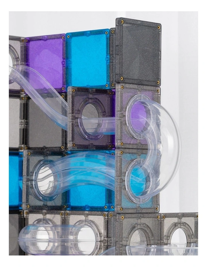 CONNETIX Magnetic Tiles Ball Run Galaxy Pack, 61 Pieces image 4