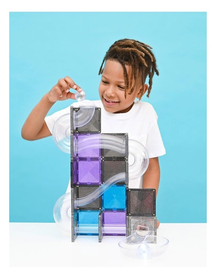 CONNETIX Magnetic Tiles Ball Run Galaxy Pack, 61 Pieces image 5