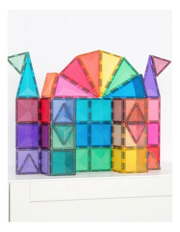 CONNETIX Magnetic Tiles Glitter Castle Pack, 48 Pieces image 4