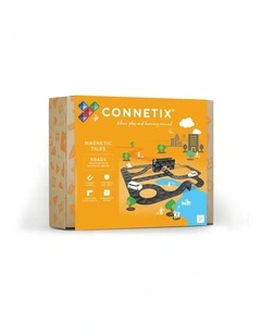 CONNETIX Magnetic Tiles Creative Roads Pack, 48 Pieces
