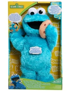 Sesame Street - Nom Nom Cookie Monster, Animated Plush, 18 months 
