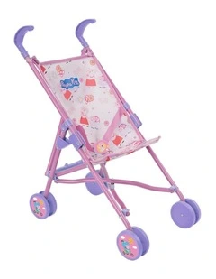 Peppa Pig - Baby Evie's Patterned Doll Stroller - Interactive Toy - 2 years 