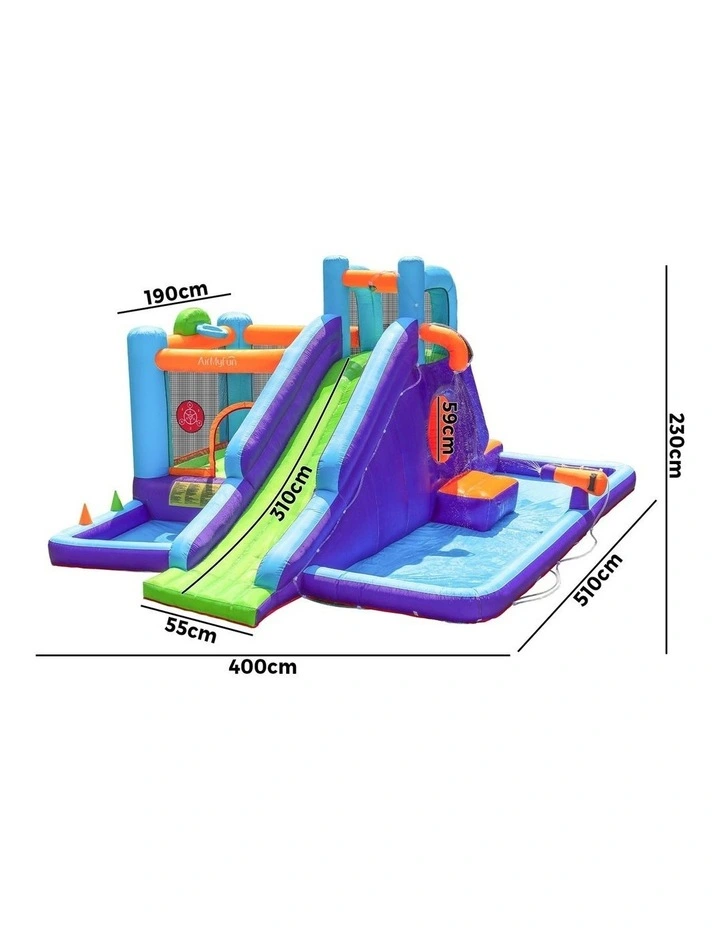 AirMyFun 11 Play Zones Inflatable Water Slide Trampoline Bounce House Splash image 3