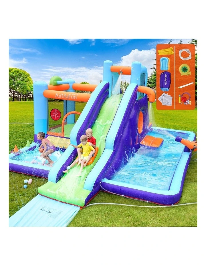 AirMyFun 11 Play Zones Inflatable Water Slide Trampoline Bounce House Splash image 4