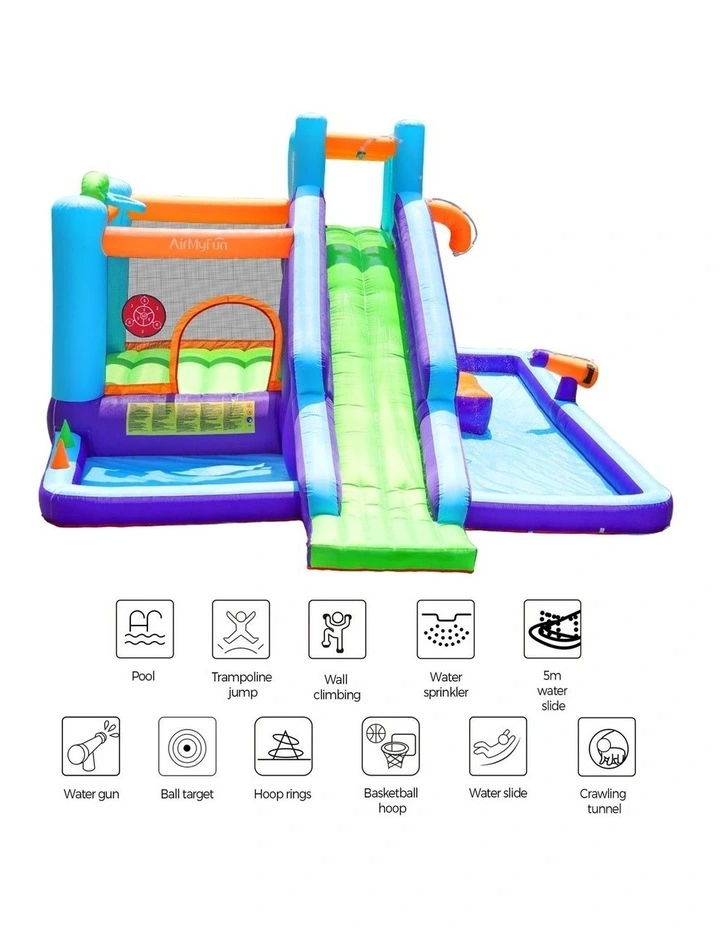 AirMyFun 11 Play Zones Inflatable Water Slide Trampoline Bounce House Splash image 7