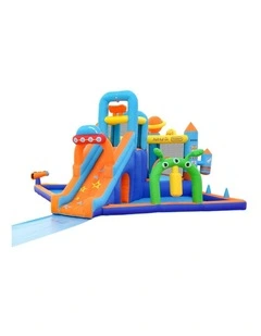 AirMyFun 12 Play Zones Inflatable Trampoline Castle Space Theme Water Slide