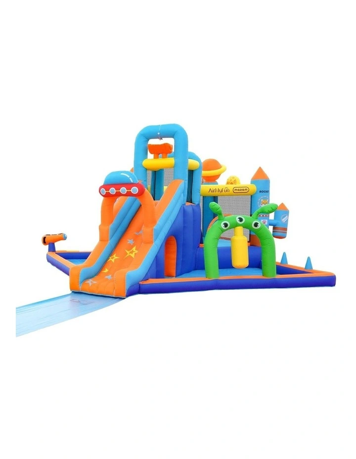 AirMyFun 12 Play Zones Inflatable Trampoline Castle Space Theme Water Slide image 1