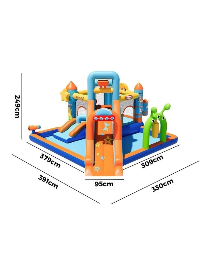 AirMyFun 12 Play Zones Inflatable Trampoline Castle Space Theme Water Slide image 3