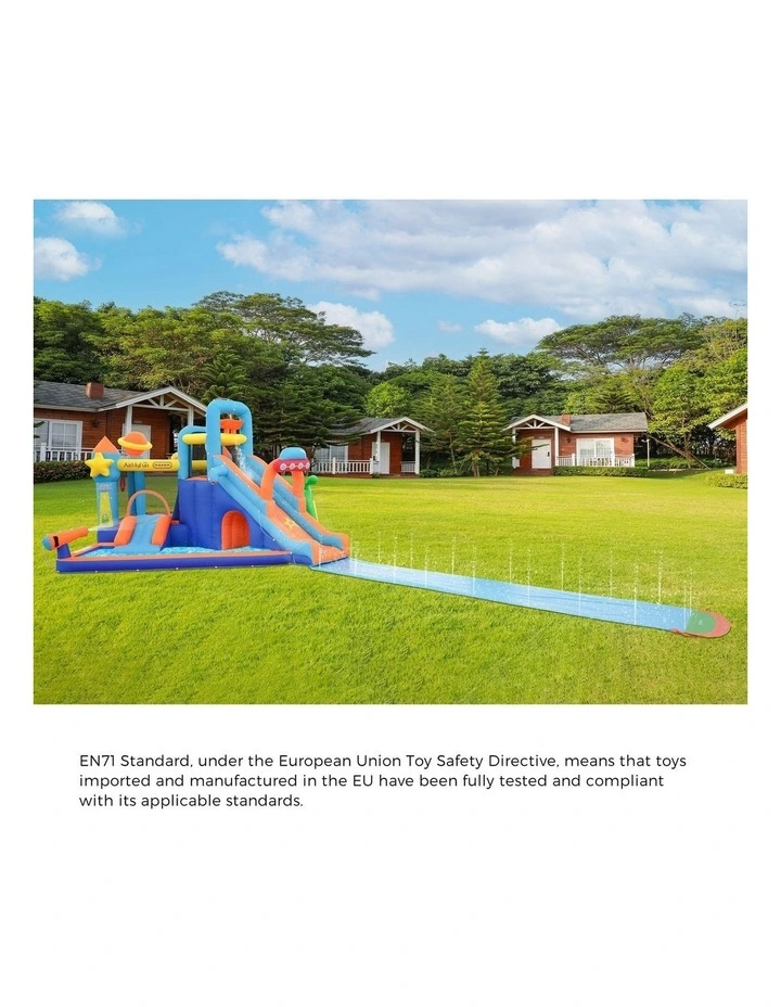 AirMyFun 12 Play Zones Inflatable Trampoline Castle Space Theme Water Slide image 5