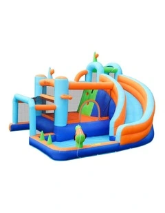 AirMyFun Water Jumping Castle Inflatable Park Kids Splash Pools Soccer Goalpost