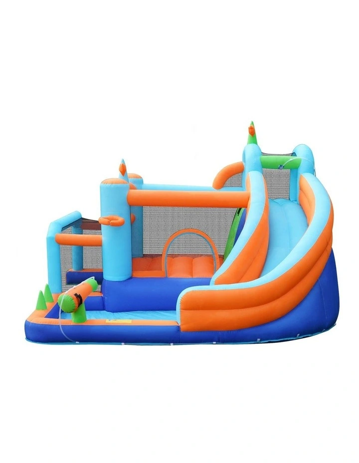 AirMyFun Water Jumping Castle Inflatable Park Kids Splash Pools Soccer Goalpost image 2