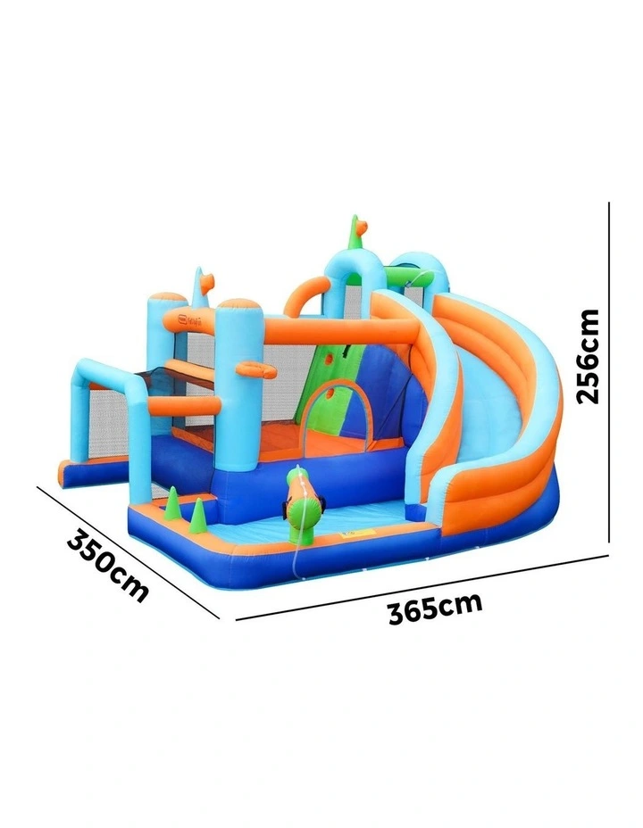 AirMyFun Water Jumping Castle Inflatable Park Kids Splash Pools Soccer Goalpost image 3