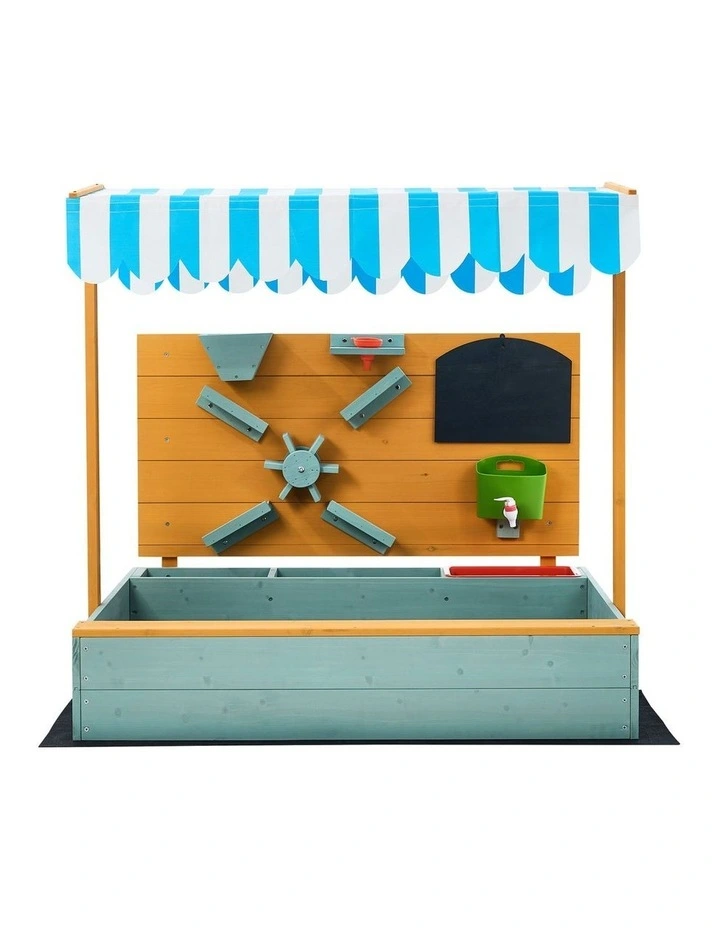 Mazam Kids Sandpit Outdoor Wooden Sandbox Beach Play Canopy Sand Play Toy Set image 2